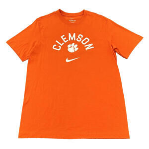 Nike Clemson Tigers Orange Short Sleeve Shirt Size Men's Medium NWT